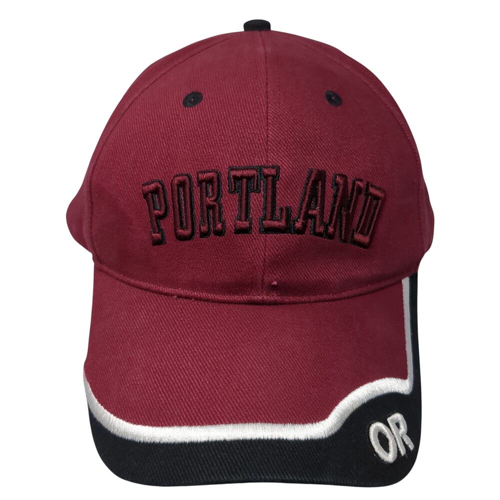 Portland OR Oregon Strapback Baseball Cap Red One Size Fahrenheit Headwear